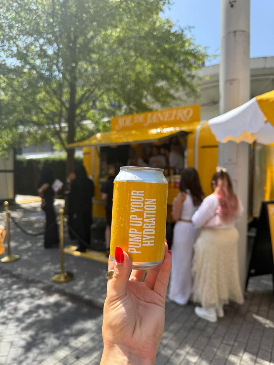 Sol de Janeiro branded can at a live brand activation