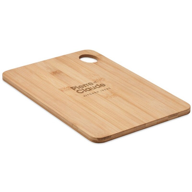 Bamboo chopping board laser-engraved with the Warburtons Gluten Free logo